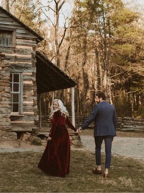 Baltic Born Burgundy Velvet Long Sleeve Maxi Dress